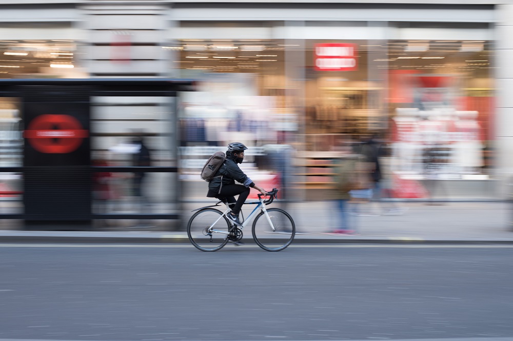 man on bicycle